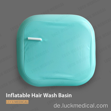 Aufblasbares tragbares Haarwaschbecken Kunststoff für den Patienten